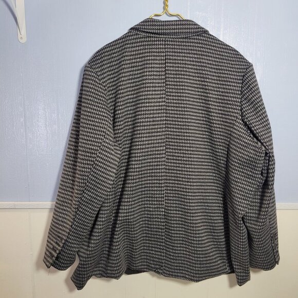 Truth by Republic 3X Light Gray Black Houndstooth One Button Longsleeve Blazer - Picture 7 of 12